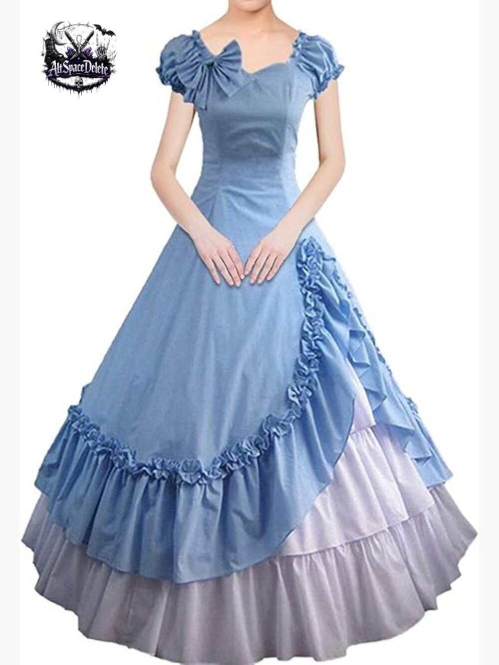 Victorian Gothic Dress Lace-Up Back Sweetheart Neck Floor Length Costume